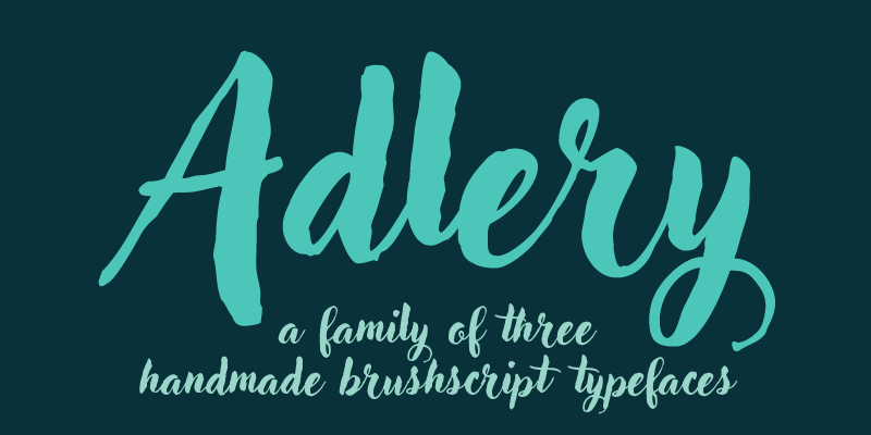 Card displaying Adlery Pro typeface in various styles