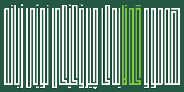 Card displaying Fit Arabic Variable typeface in various styles