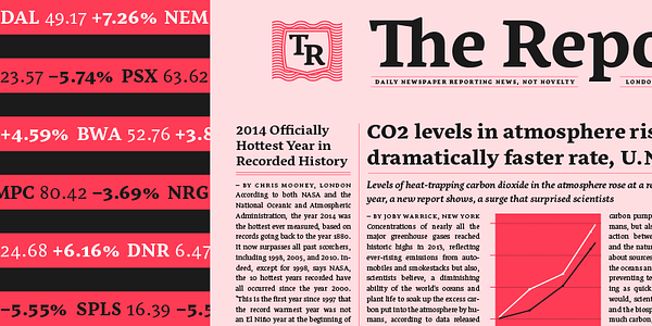 Karte mit der Schriftart Nassim Latin in verschiedenen Schnitten