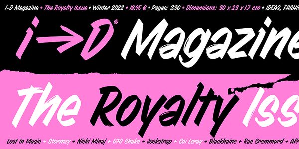 Card displaying PD Everyday typeface in various styles