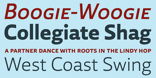 Card displaying Laski Sans typeface in various styles