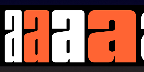 Card displaying Nickel Gothic Variable typeface in various styles