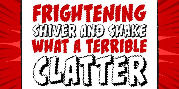 Card displaying CC Goosebumps typeface in various styles