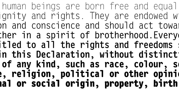 Card displaying Letter Gothic Recast typeface in various styles