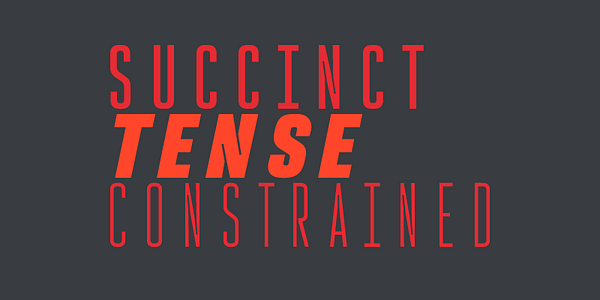 Card displaying Rocinante Titling Variable typeface in various styles