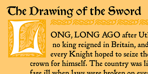 Card displaying P22 Morris typeface in various styles