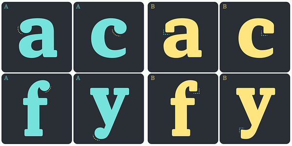 Card displaying Challan typeface in various styles