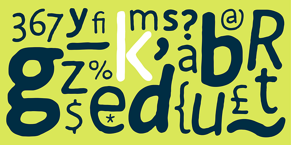 Card displaying Duper typeface in various styles