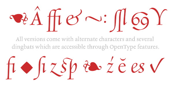 Card displaying Rialto dF typeface in various styles