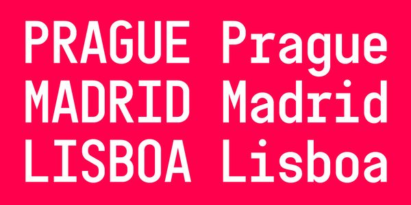 Card displaying Motor typeface in various styles