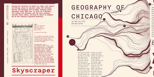 Card displaying Nitti typeface in various styles