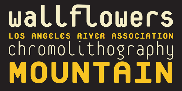 Card displaying Platelet typeface in various styles