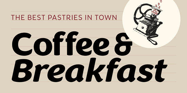 Card displaying Congenial typeface in various styles