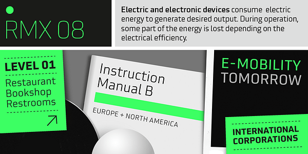 Card displaying Utility Pro typeface in various styles
