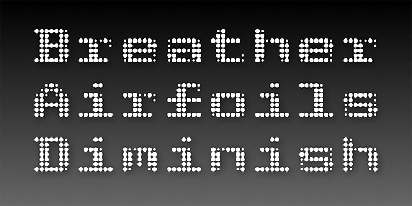 Card displaying Archive Matrix typeface in various styles