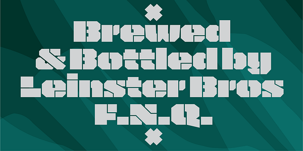 Card displaying Bite Stencil typeface in various styles