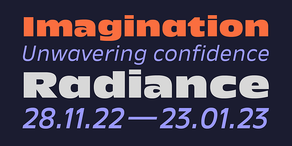 Card displaying NewNord typeface in various styles