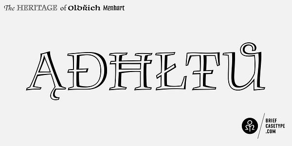 Card displaying BC Monument typeface in various styles