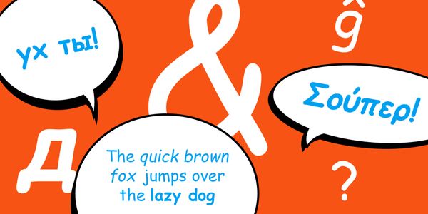 Card displaying Comic Sans MS typeface in various styles