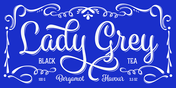 Card displaying Spumante typeface in various styles