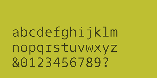 Card displaying Dico Code Two typeface in various styles