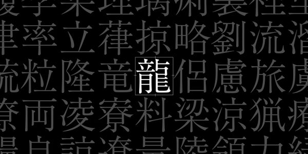 Carte présentant la police de caractères A-OTF Ryumin Pr6N dans différents styles