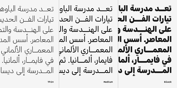 Card displaying Adapter Arabic Display typeface in various styles