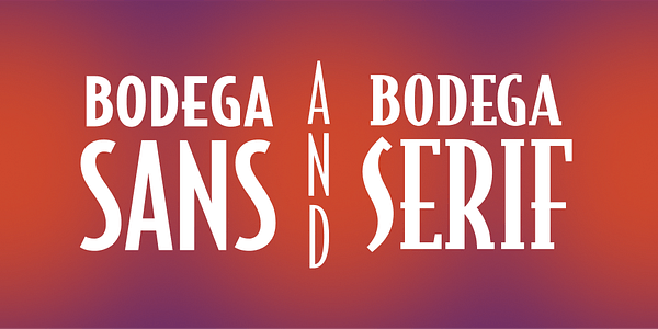 Card displaying Bodega Sans typeface in various styles