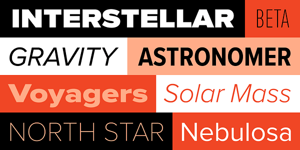 Card displaying Proxima Nova typeface in various styles