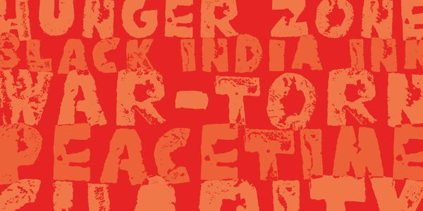 Card displaying Salvation typeface in various styles