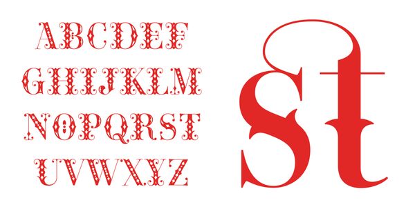 Card displaying Carmen Fiesta typeface in various styles