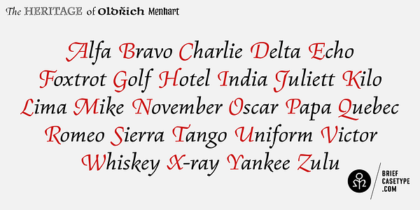 Card displaying BC Figural typeface in various styles