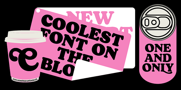 Card displaying Bogart typeface in various styles