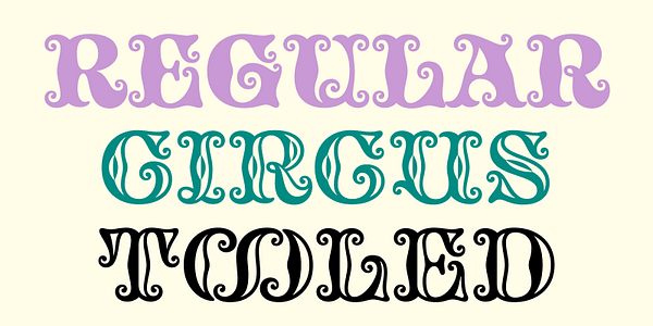 Card displaying Tusque typeface in various styles