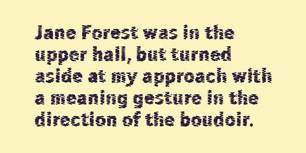 Card displaying Sewn typeface in various styles