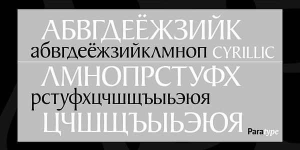 Card displaying Baker Signet typeface in various styles