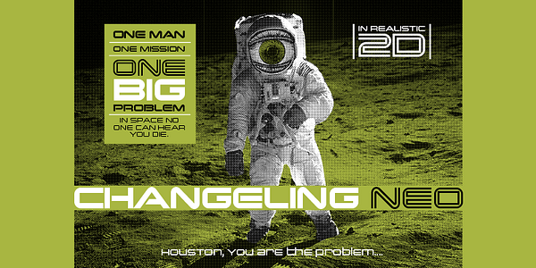 Card displaying Changeling Neo typeface in various styles