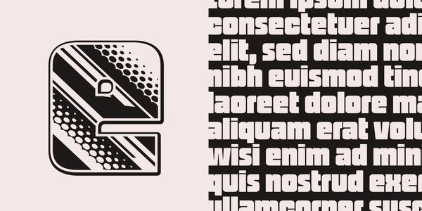 Card displaying Pitch typeface in various styles