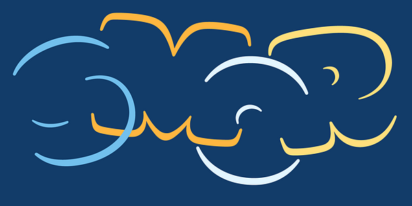 Card displaying SMOR typeface in various styles