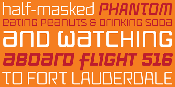 Carte présentant la police de caractères Vox dans différents styles