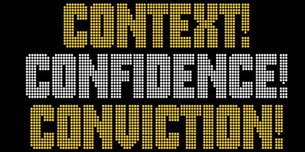 Card displaying Gloridot typeface in various styles