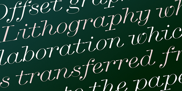 Card displaying Club Lithographer typeface in various styles