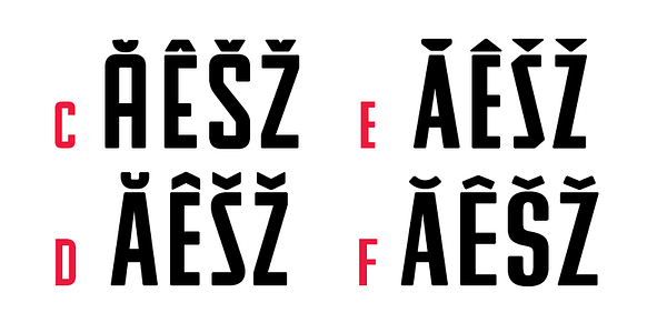 Card displaying Komu New typeface in various styles