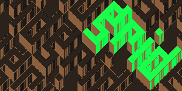 Card displaying Jurriaan 3D typeface in various styles