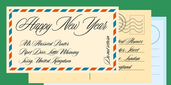 Card displaying Duende typeface in various styles