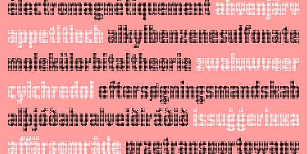 Card displaying BlahBlah typeface in various styles