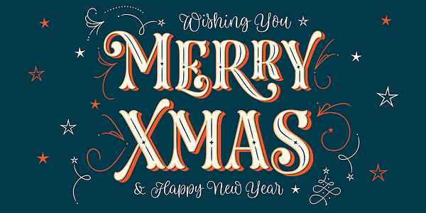 Card displaying Dress typeface in various styles