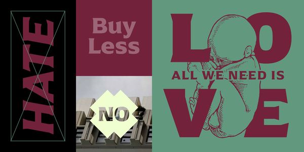 Card displaying Arpona typeface in various styles