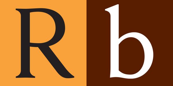 Card displaying Anziano typeface in various styles