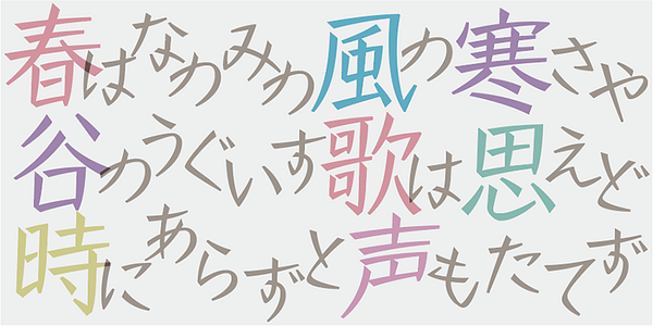 Card displaying AB Kesera typeface in various styles